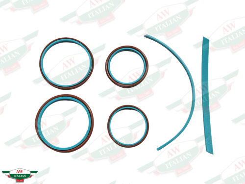 brown and green rings on white background