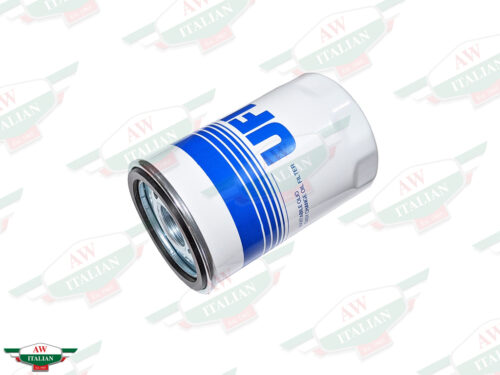 white and blue UFI oil filter