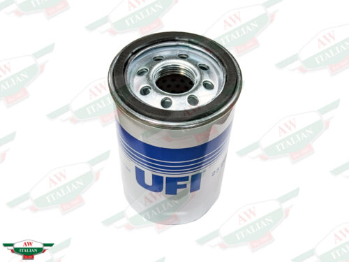white and blue UFI oil filter