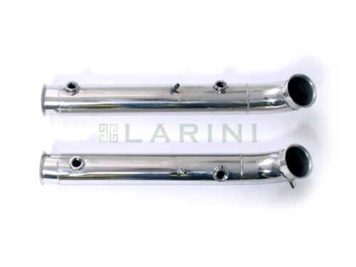 silver shiny exhaust pipes