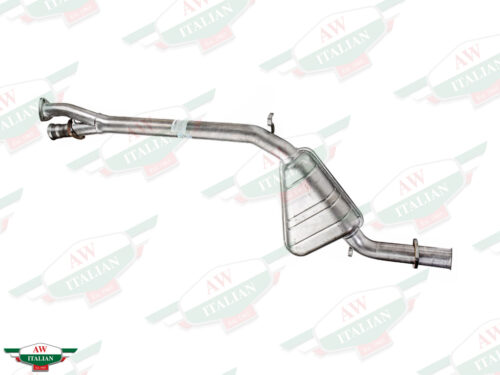 grey exhaust pipe with triangle shape in middle