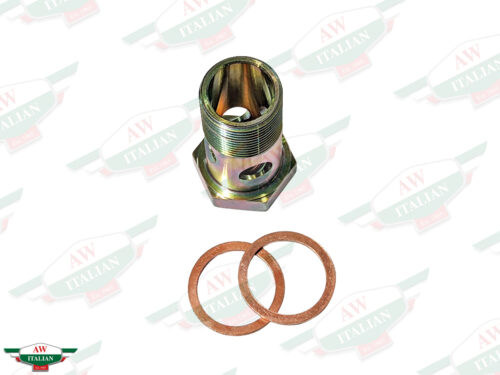 threaded banjo bolt with holes and 2 copper washers