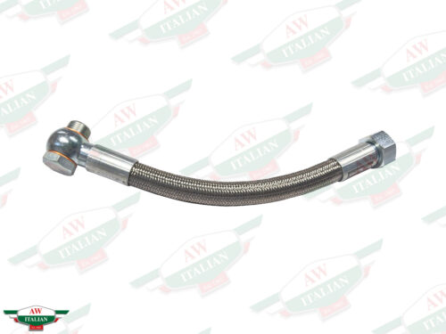 silver braided hose with metal ends