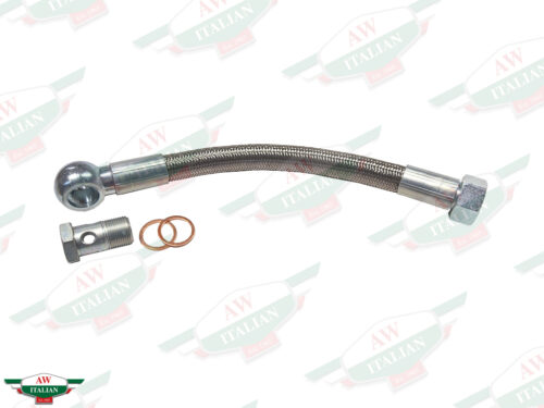 silver braided hose with metal ends