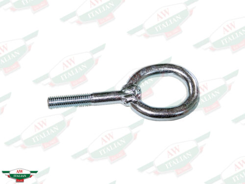 silver metal threaded rod with ring on end