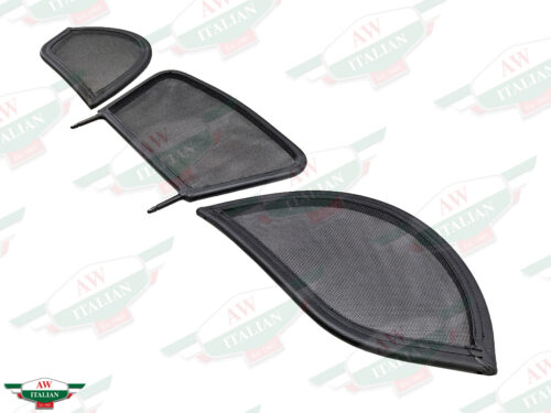 3 black mesh screen panels