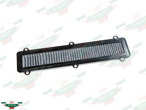 rectangular grey and white filter element