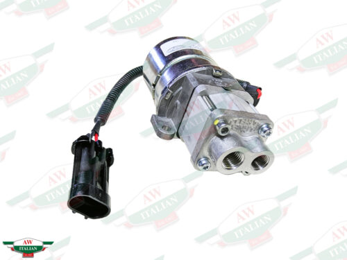 grey metal pump with black wire