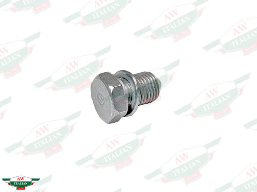 grey threaded hex bolt with washer