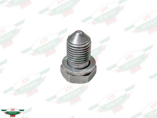 pointed grey threaded hex bolt with washer