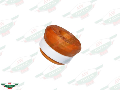 orange and white round rubber pad