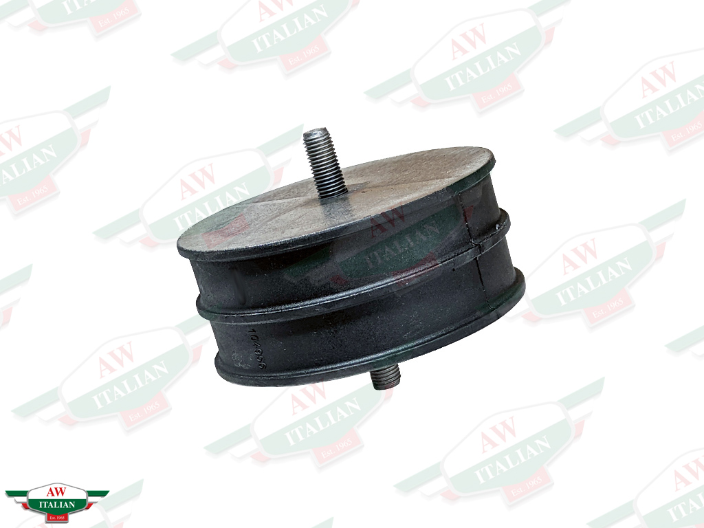 black rubber disk with stud on each side