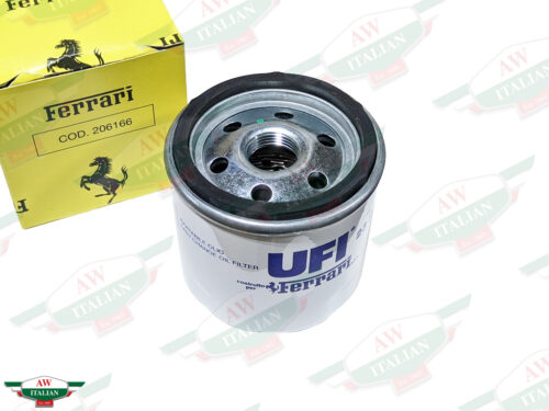 white ufi oil filter with yellow box