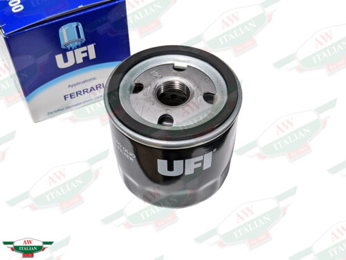 black ufi oil filter with blue box