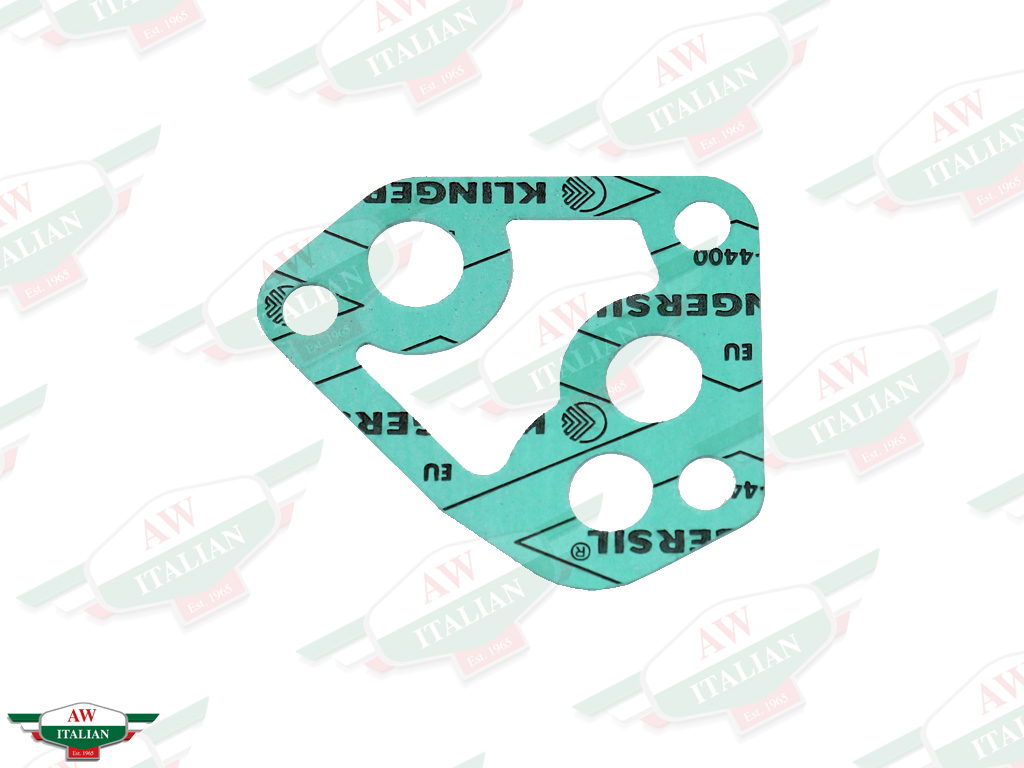 green triangular gasket with holes