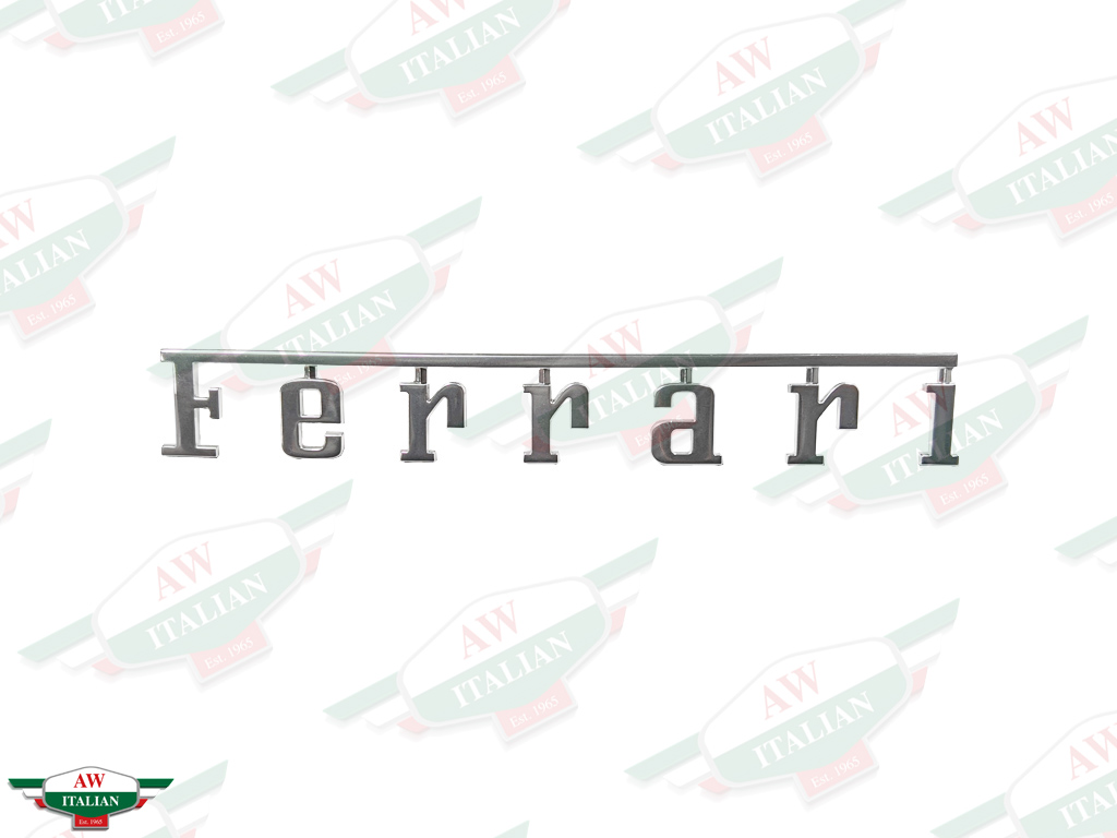 ferrari emblem silver chrome