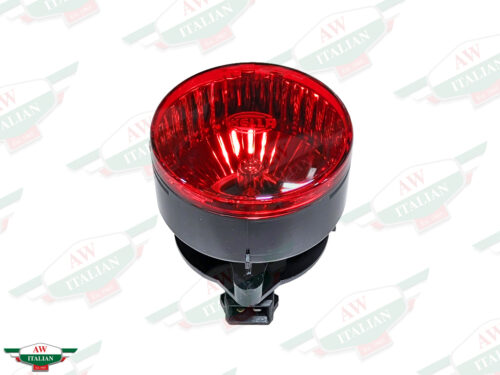 red round light with black base