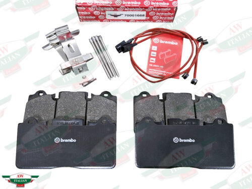 brembo brake pads with red box and red wires