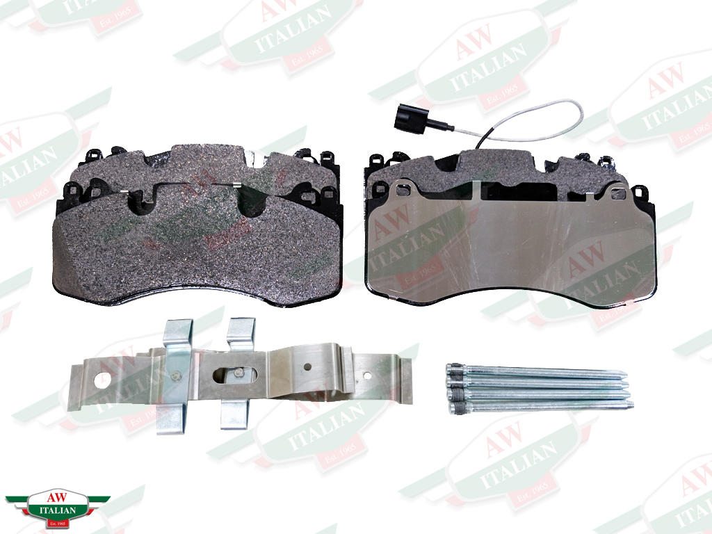 brake pads with clips and pins
