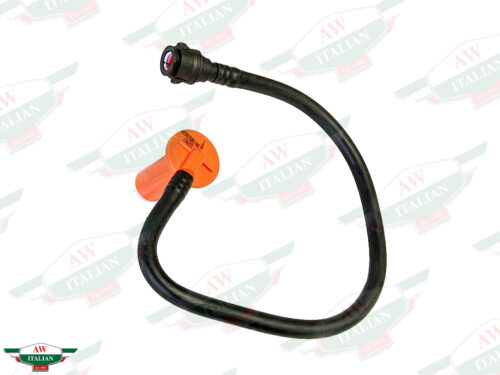 orange plastic cylinder with black hose attached