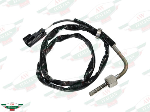 black wire coiled up in a circle with plastic connector and right angle rod