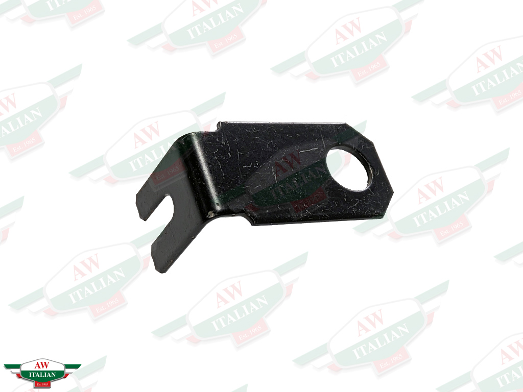 black metal bracket with hole