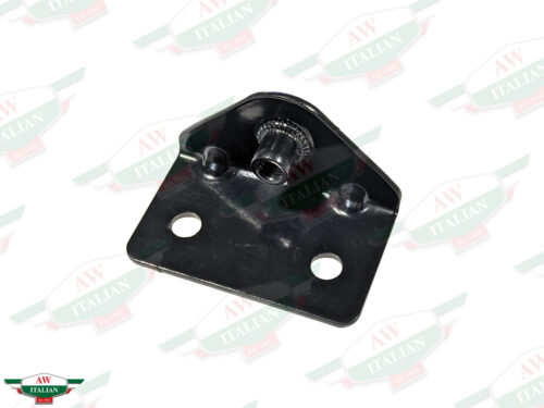 black metal bracket with 2 holes