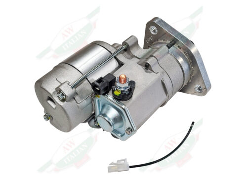 grey metal starter with black wire