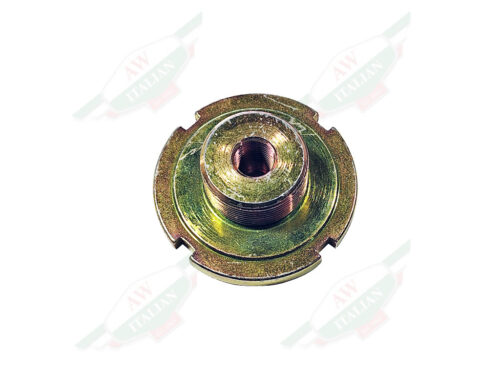 threaded yellow metal screw with wide head