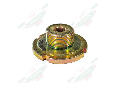 threaded yellow metal screw with wide head