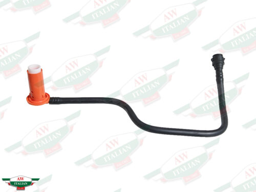 orange plastic cylinder with black hose attached