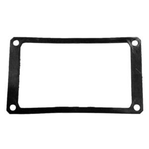 black hollow rectangle with holes in each corner