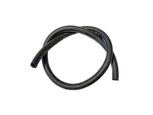 black hose in pretzel shape