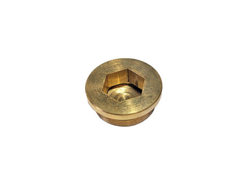 gold threaded hex plug