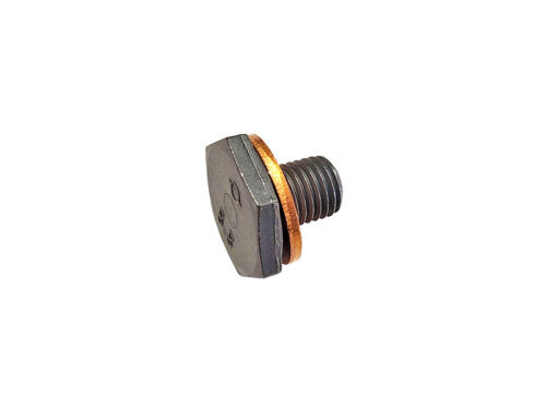 threaded hex plug with copper washer