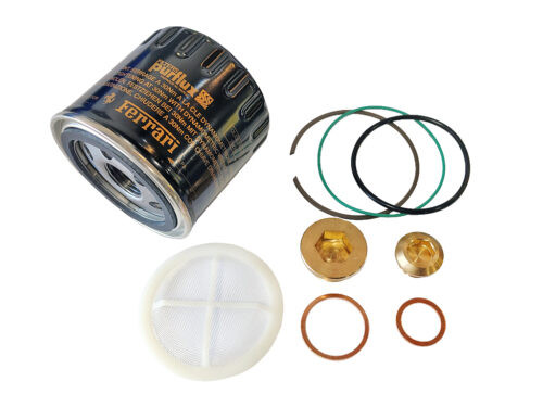 black and gold cylinder with rings and gold plugs