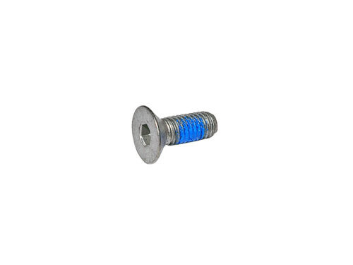 grey threaded screw with blue