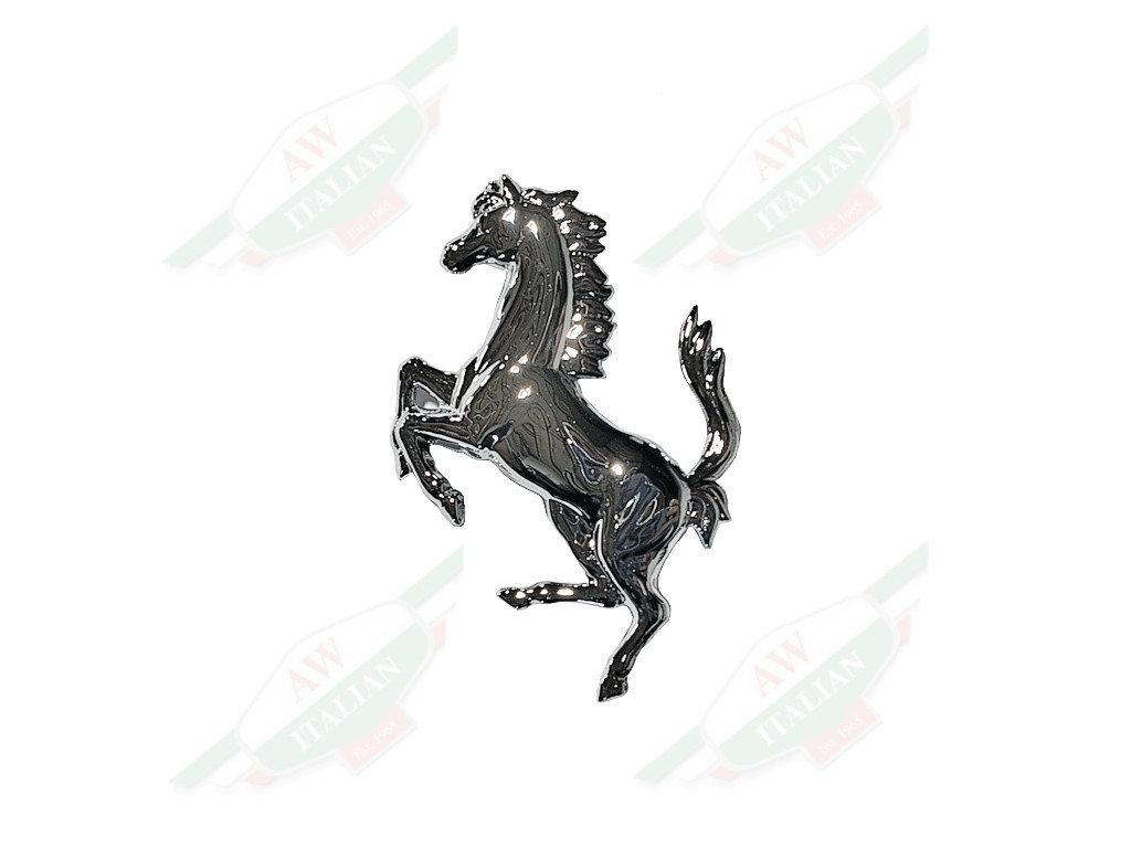 chrome ferrari horse