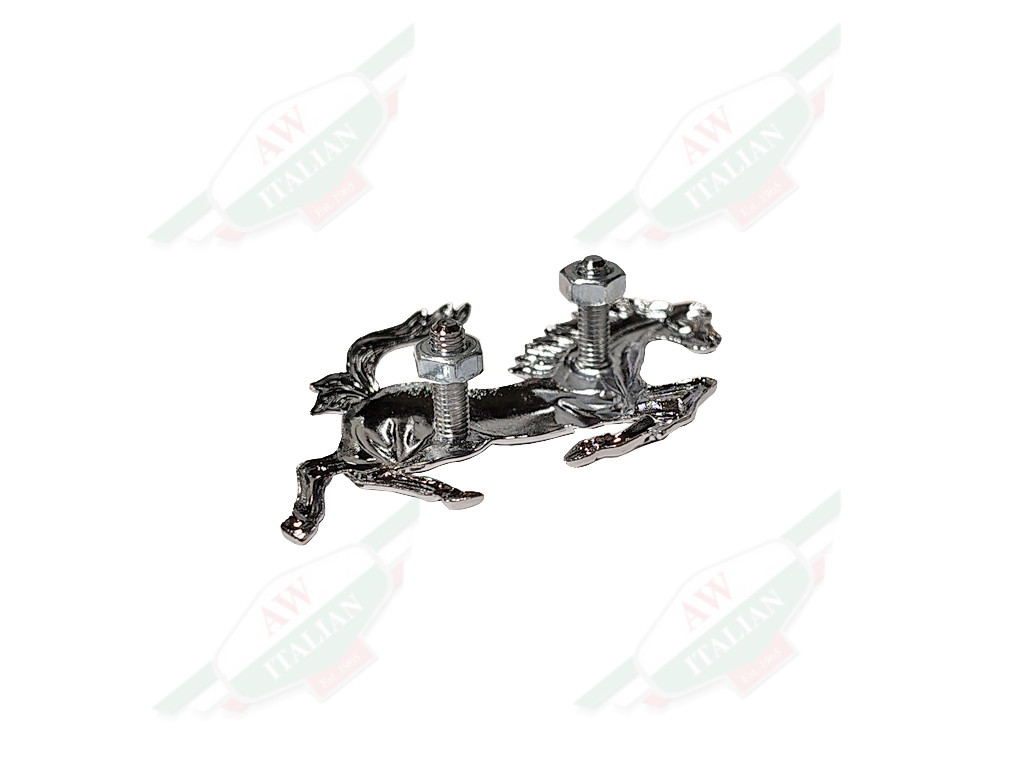 chrome ferrari horse