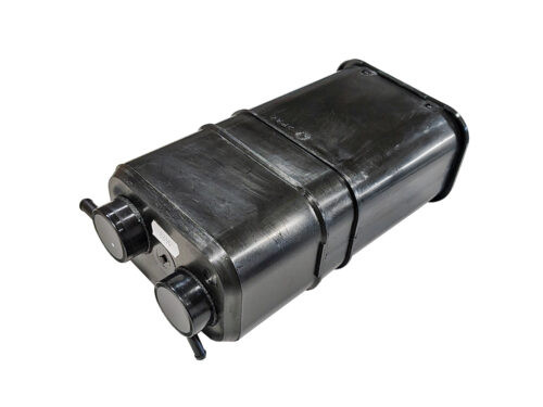 black plastic box with 2 nipples