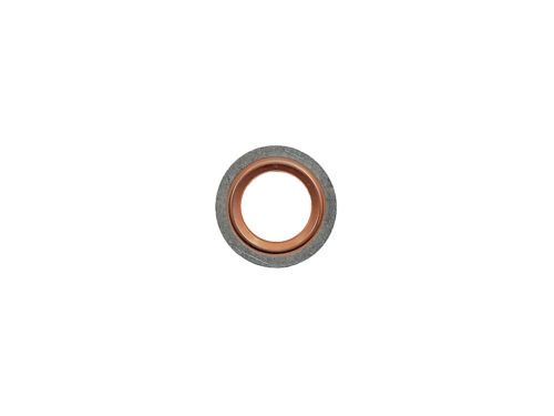 metal ring with brown rubber liner