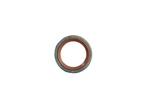 metal ring with brown rubber liner