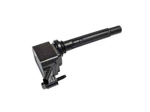 black ignition coil with rubber boot