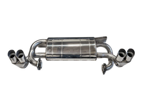 stainless muffler with 4 exhaust tips