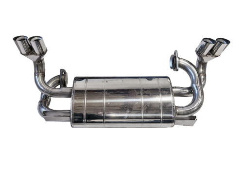 stainless muffler with 4 exhaust tips