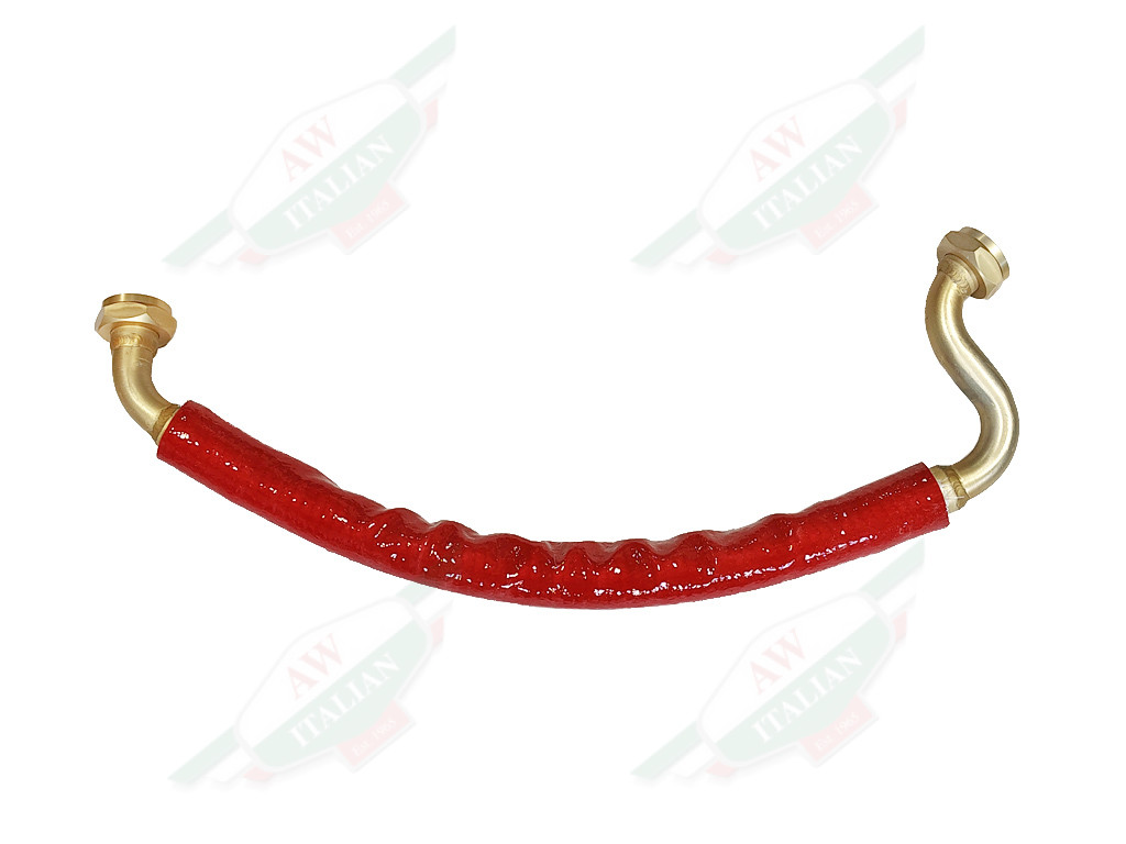 red hose with gold ends