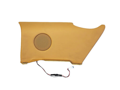 tan interior panel with speaker hole