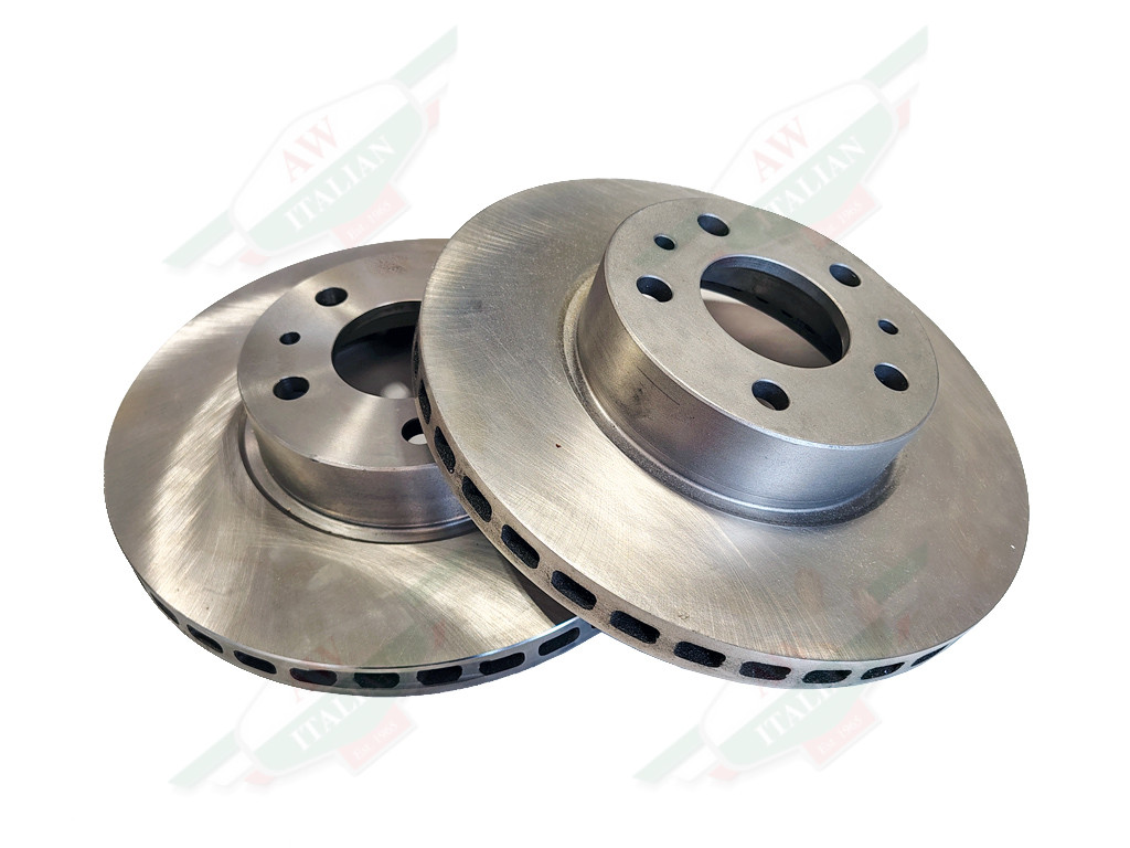 silver brake disc rotor pair