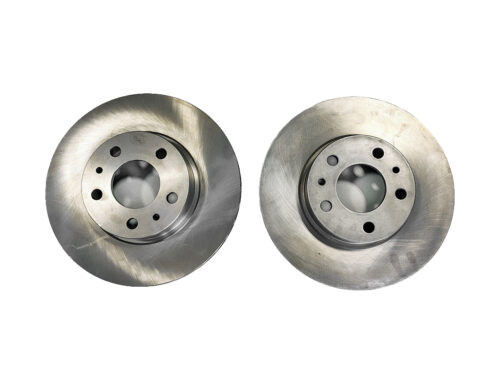 silver brake disc rotor pair