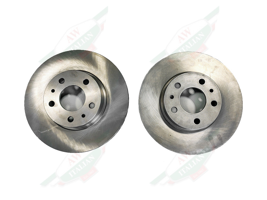 silver brake disc rotor pair